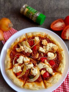 Foto resep Black Pepper Beef Teflon Pizza (No Mixer, No Oven)