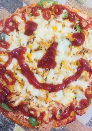 عکسی از دستور پیتزا مخصوص خودم🤪😋😋
