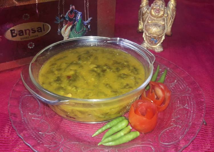 Recipe of Quick Poi ke dal (Aka malabar spinach)
