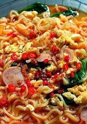 Foto resep Mie instant kuah pedas