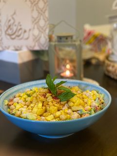 صورة لوصفة سلطة البطاطس المقلي والحمص 🥗