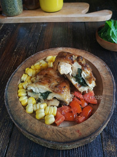 Foto resep Ayam Panggang Bayam Mayo