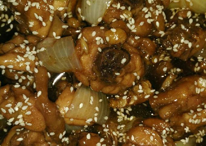 Langkah Mudah untuk Membuat Ayam saus teriyaki, Menggugah Selera