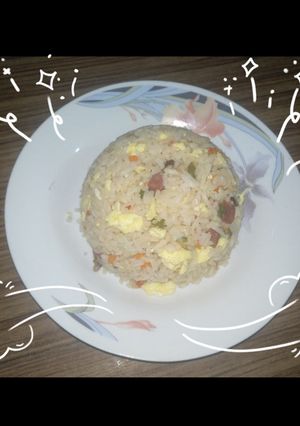 Foto resep Nasi sosis sayur kukus sehat (bekal sekolah buat ahboys)