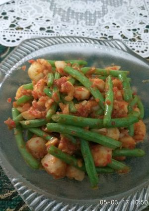 Foto resep Baby buncis bumbu pedas