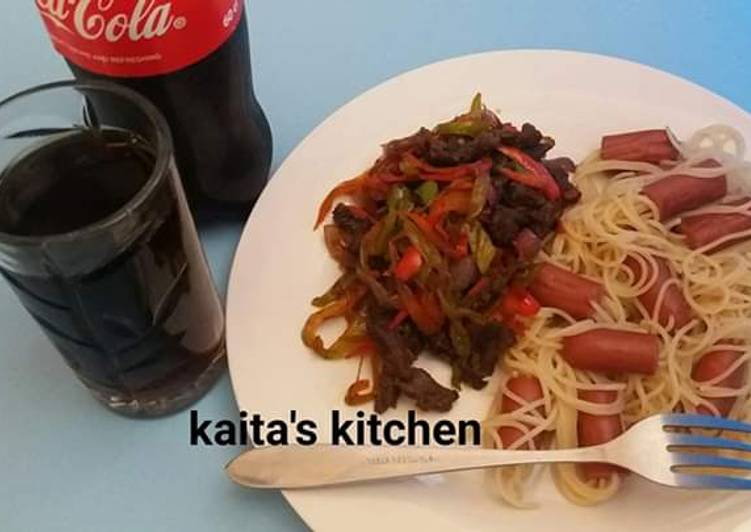 Recipe of Favorite Spaghetti with sausage and sauce