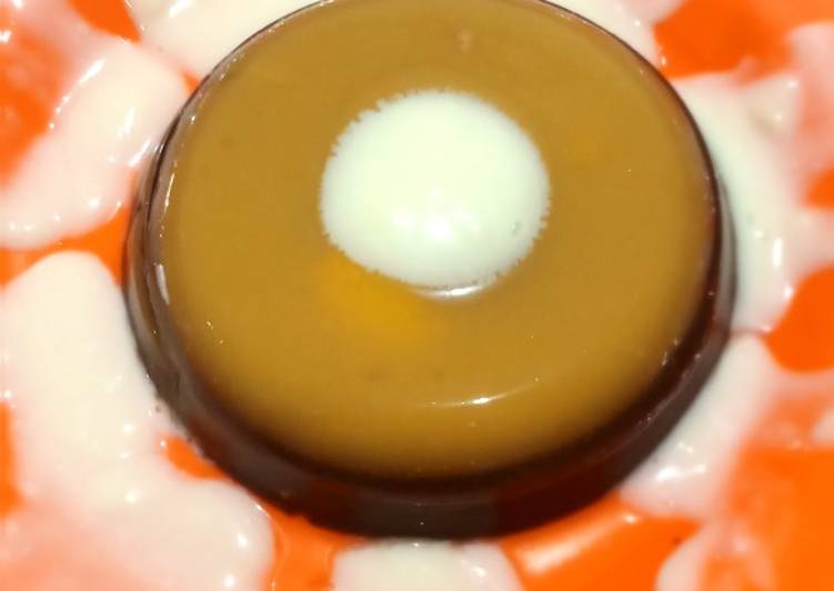 Puding lapis mangga coklat dan vLa