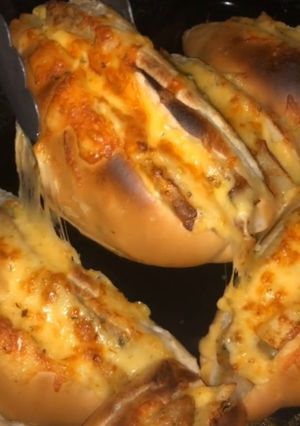 A picture of Sausage and chips rolls.
