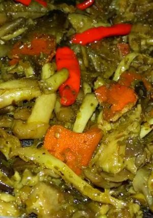 Hình của món Nấm rơm kho sả nghệ.