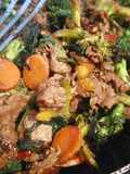 Carne de res con verduras estilo chino