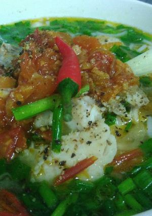 Hình của món Bún cá điêu hồng.