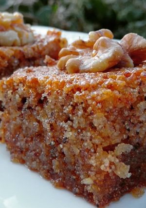 صورة لوصفة بسبوسة بالجوز