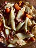 ¡Alto el frío! Guisito con mostacholes/macarrones/penne rigati