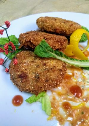 A picture of Healthy potatoes chicken kebab...