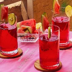 A picture of Watermelon and Rose Mojito.
