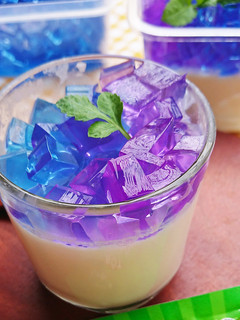 Hình của món Thạch pudding phô mai galaxy.