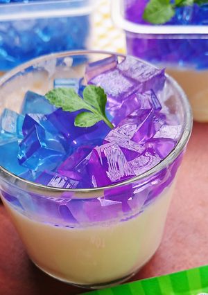 Hình của món Thạch pudding phô mai galaxy.