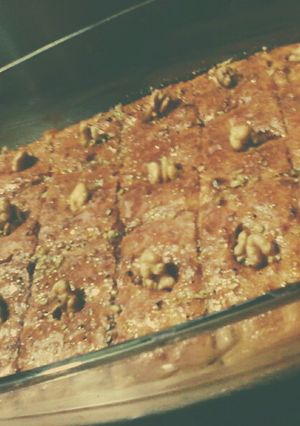 صورة لوصفة بسبوسة على طريقتي