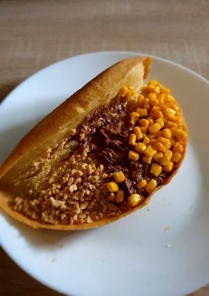A picture of Martabak/Indonesian style thick pancake with natural yeast.