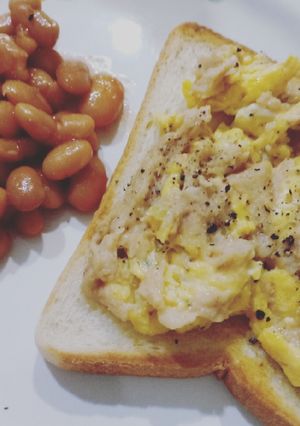 Foto resep Roti Scramble Egg Tuna for breakfast