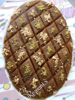 عکسی از دستور حلوای مجلسی زعفرانی