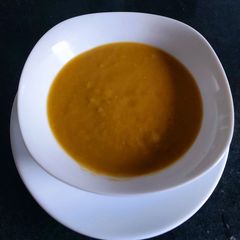 A picture of My Thick Leek & Sweet Potato Soup.