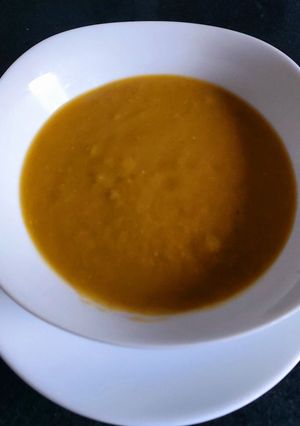 A picture of My Thick Leek & Sweet Potato Soup.