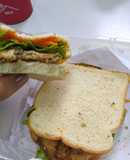 Sándwich de milanesa de berenjena fácil y rápido