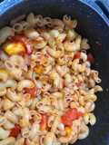 செஸ்வான் வெஜ் பாஸ்டா (Schezwan veg pasta Recipe in Tamil)