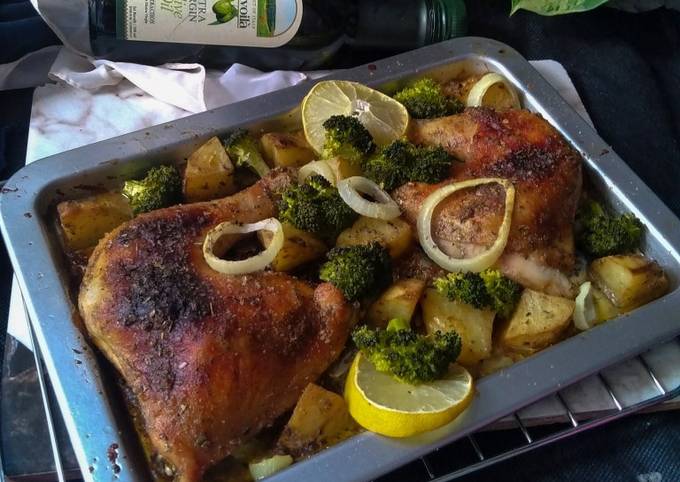 Simple Roasted Chicken with Olivia oil