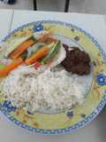 Pescado empapelado con verduras