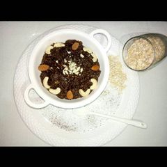 A picture of Oats wheat Chocolate Halwa.