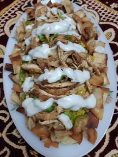 صورة لوصفة فته شاورما فراخ