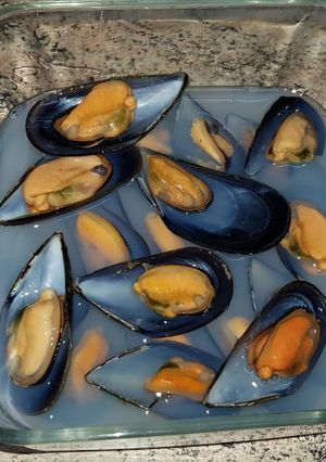 Una foto de Mejillones al vapor