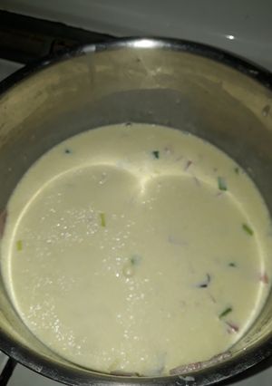 Una foto de Salsa de de crema al verdeo