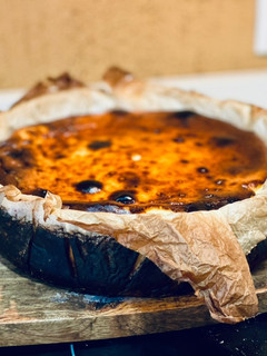 Una foto de Tarta líquida de queso azul