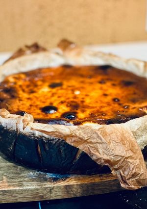 Una foto de Tarta líquida de queso azul