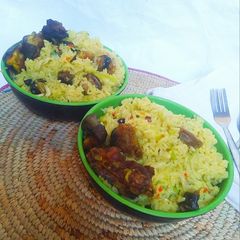 A picture of Cabbage fried rice.