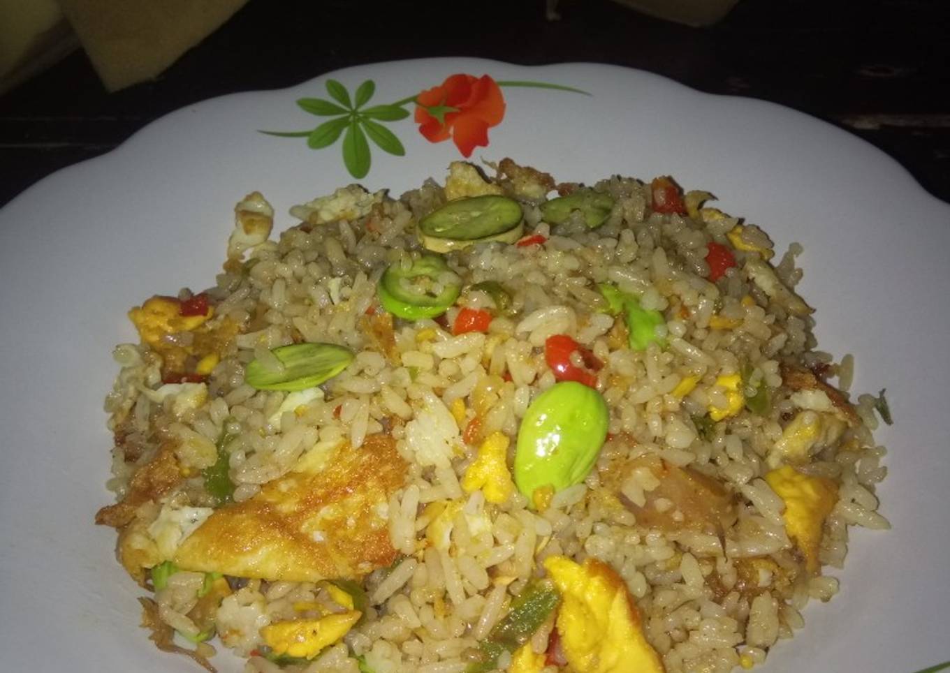 Nasi goreng pete (kampung)