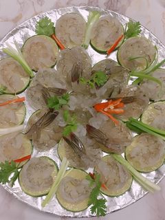 Hình của món Tôm sống mù tạt.