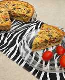 🥧🍅🍆🧅Tarta de verduras de estación con masa integral con mix de semillas y levadura 🧅🍆🍅🥧