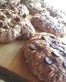 Galletas de chocolate con avena y chips - sin huevo Opción vegan