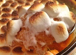 Una foto de Cacerola de batatas y marshmallows