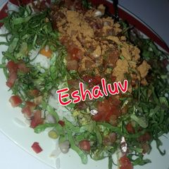 A picture of Rice And Beans And Salad.
