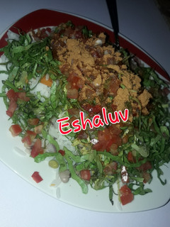 A picture of Rice And Beans And Salad.
