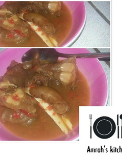 A picture of Cow leg pepper soup.