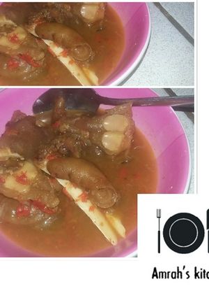 A picture of Cow leg pepper soup.