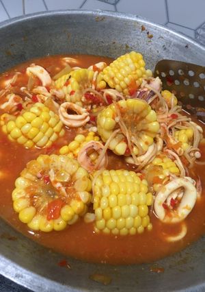 Foto resep Cumi jagung saus padang