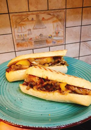 Φωτογραφία της συνταγής Vegetarian cheesesteak με μανιτάρια