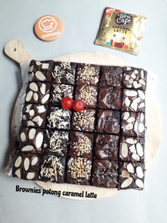 Foto resep Brownies potong caramel latte